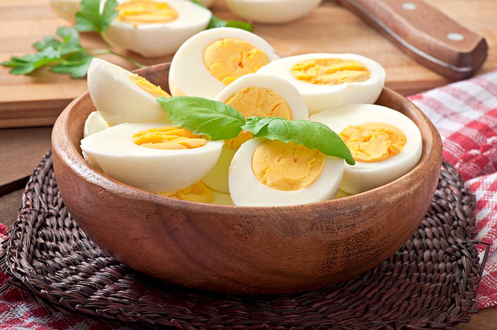 hard boiled eggs for protein snack