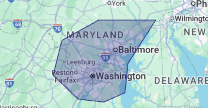 Service area map